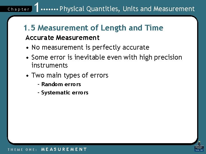 Chapter 1 Physical Quantities, Units and Measurement 1. 5 Measurement of Length and Time