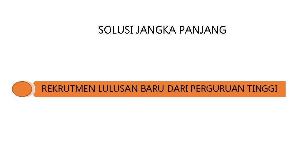 SOLUSI JANGKA PANJANG REKRUTMEN LULUSAN BARU DARI PERGURUAN TINGGI 