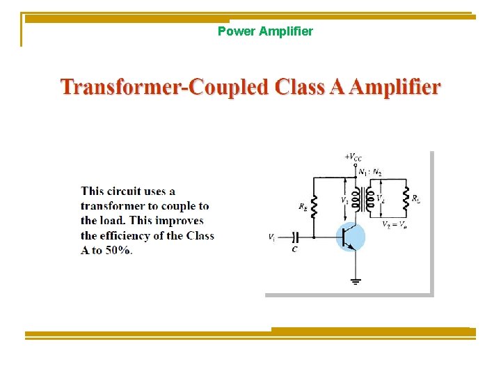 Power Amplifier Power Amplifier