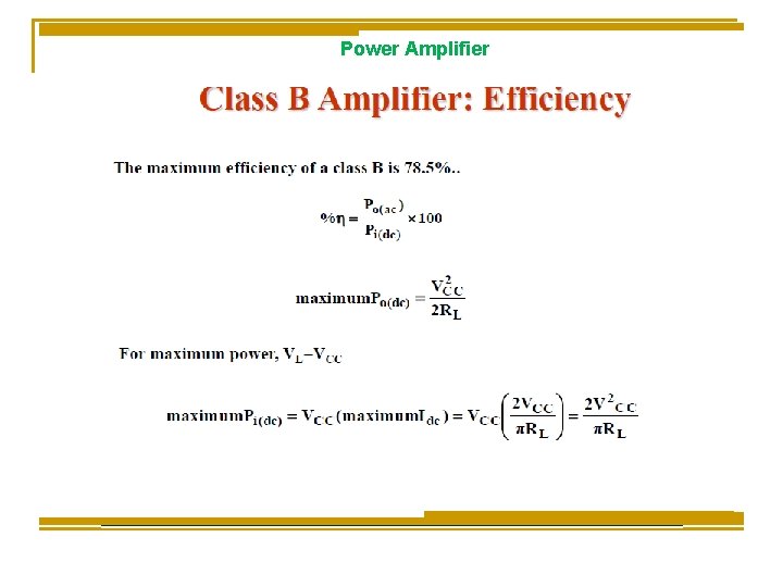 Power Amplifier Power Amplifier