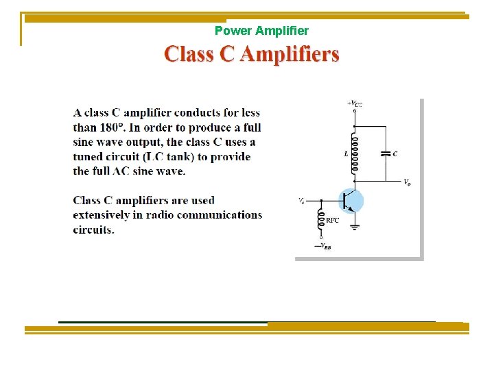 Power Amplifier Power Amplifier