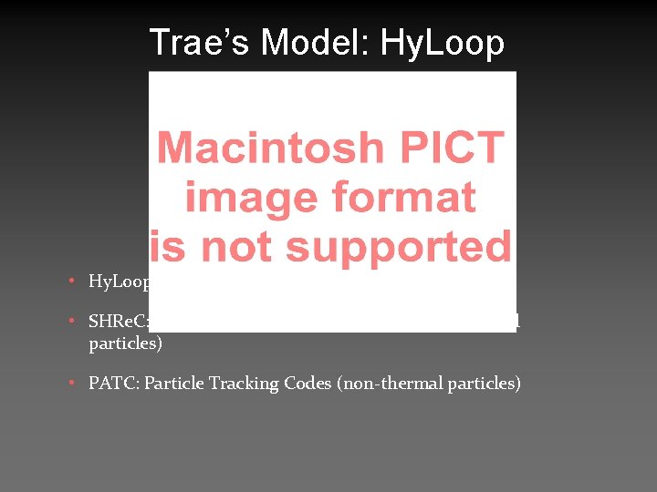 Trae’s Model: Hy. Loop • Hy. Loop: The controller • SHRe. C: Solar Hydrodynamic