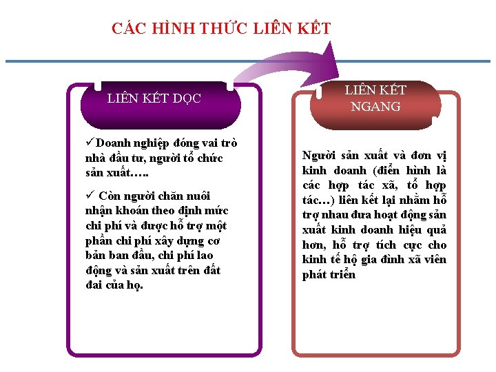 CÁC HÌNH THỨC LIÊN KẾT DỌC üDoanh nghiệp đóng vai trò nhà đầu tư,