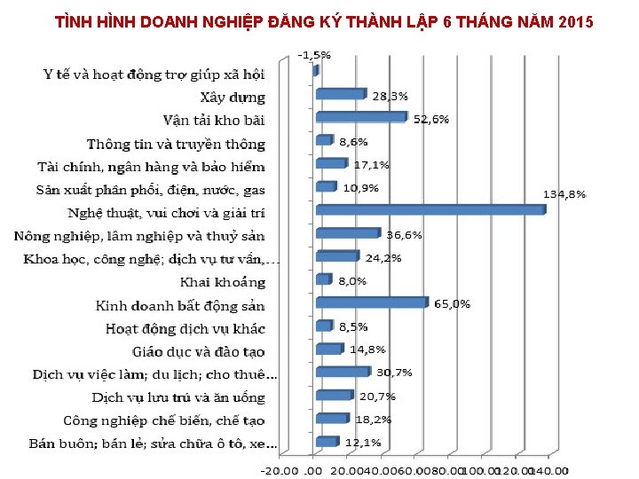 TÌNH HÌNH DOANH NGHIỆP ĐĂNG KÝ THÀNH LẬP 6 THÁNG NĂM 2015 