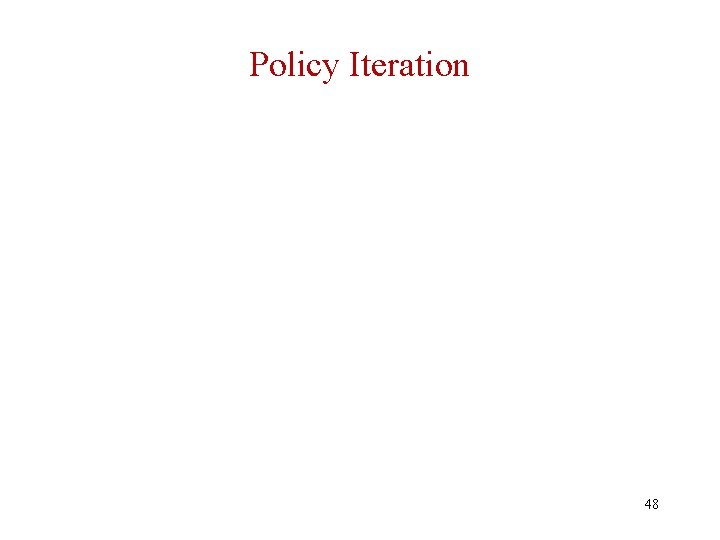 Policy Iteration 48 