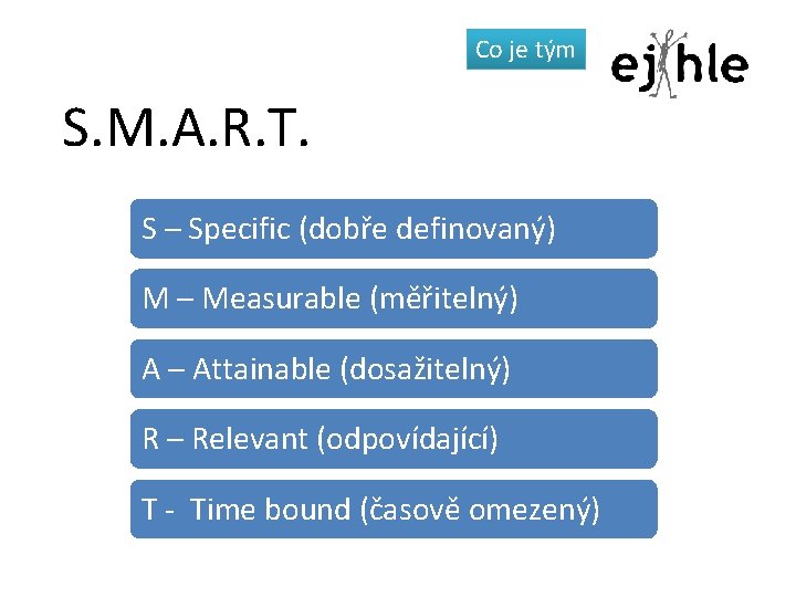 Co je tým S. M. A. R. T. S – Specific (dobře definovaný) M