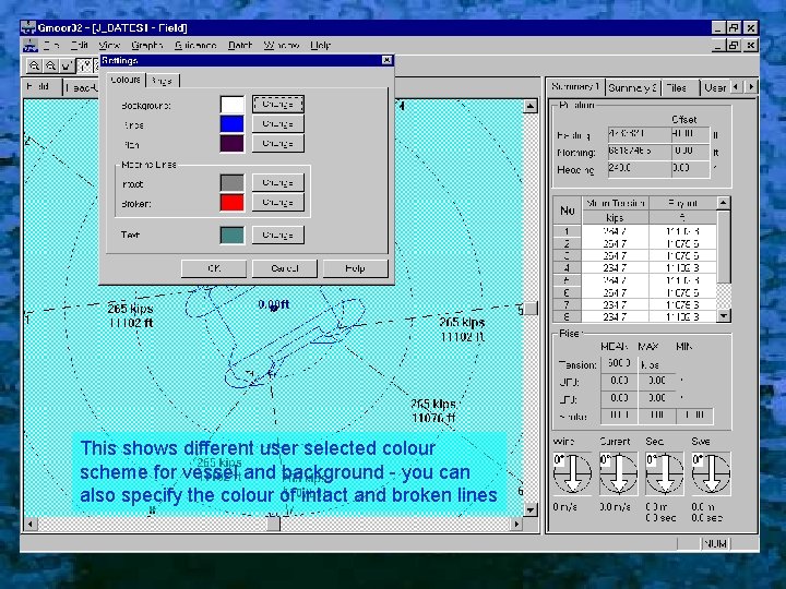 This shows different user selected colour scheme for vessel and background - you can