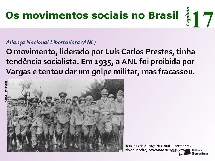 17 Capítulo Os movimentos sociais no Brasil Aliança Nacional Libertadora (ANL) Acervo Iconographia O