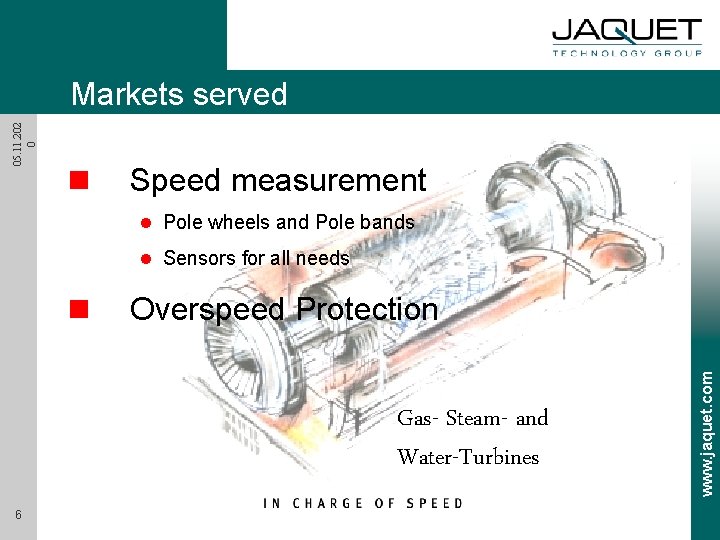 05. 11. 202 0 Markets served n Speed measurement l Pole wheels and Pole