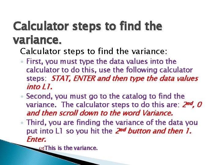 Calculator variance Variance Calculator