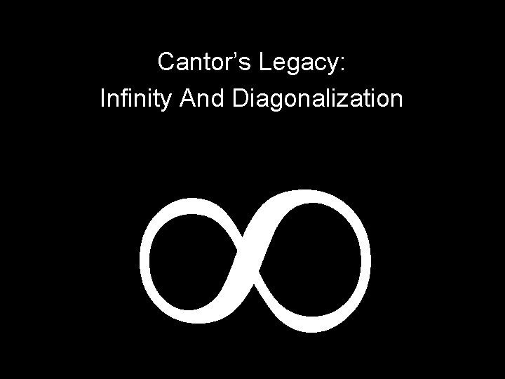  Cantor’s Legacy: Infinity And Diagonalization 