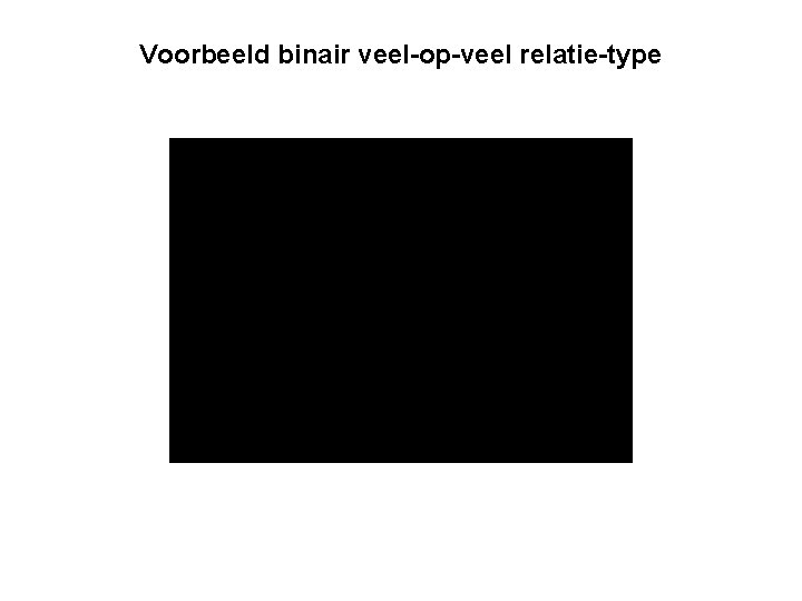 Voorbeeld binair veel-op-veel relatie-type 