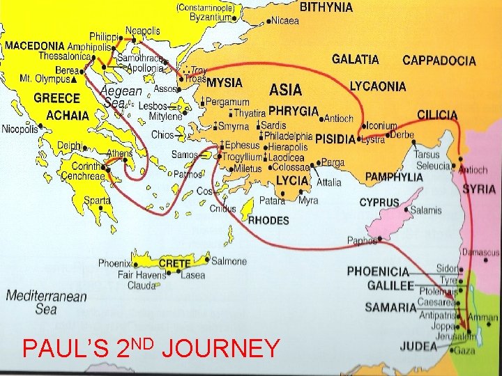 PAUL’S 2 ND JOURNEY 