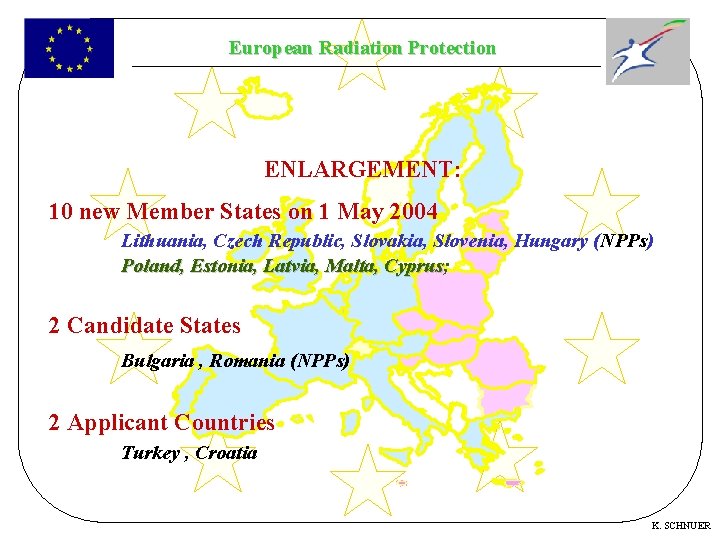 European Radiation Protection ENLARGEMENT: 10 new Member States on 1 May 2004 Lithuania, Czech