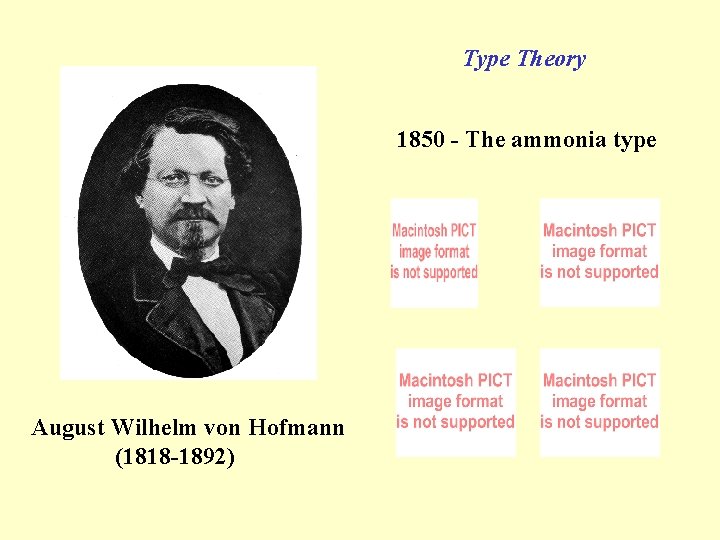 Type Theory 1850 - The ammonia type August Wilhelm von Hofmann (1818 -1892) 