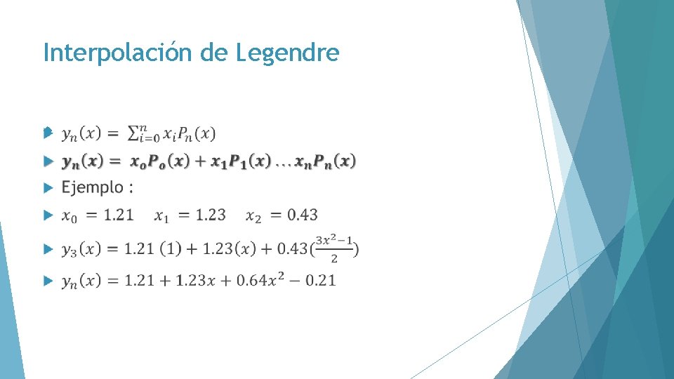 Interpolación de Legendre 