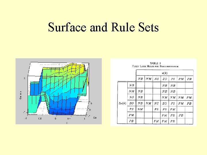 Surface and Rule Sets 