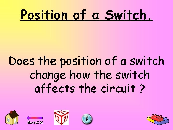 Position of a Switch. Does the position of a switch change how the switch