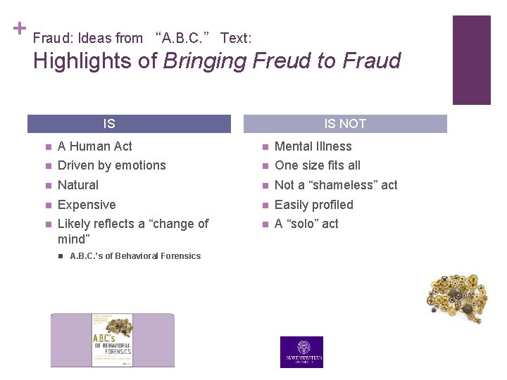 + Fraud: Ideas from “A. B. C. ” Text: Highlights of Bringing Freud to + Fraud: Ideas from “A. B. C. ” Text: Highlights of Bringing Freud to