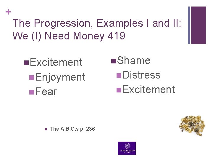 + The Progression, Examples I and II: We (I) Need Money 419 n. Excitement + The Progression, Examples I and II: We (I) Need Money 419 n. Excitement