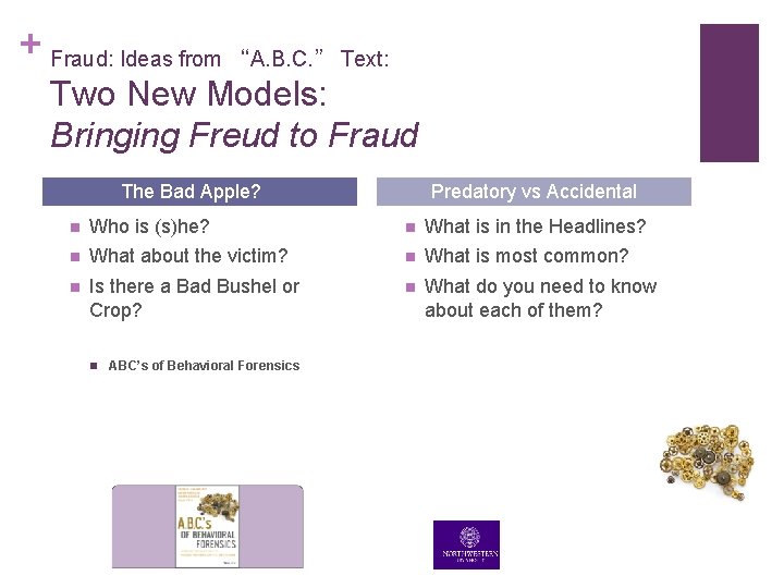+ Fraud: Ideas from “A. B. C. ” Text: Two New Models: Bringing Freud + Fraud: Ideas from “A. B. C. ” Text: Two New Models: Bringing Freud