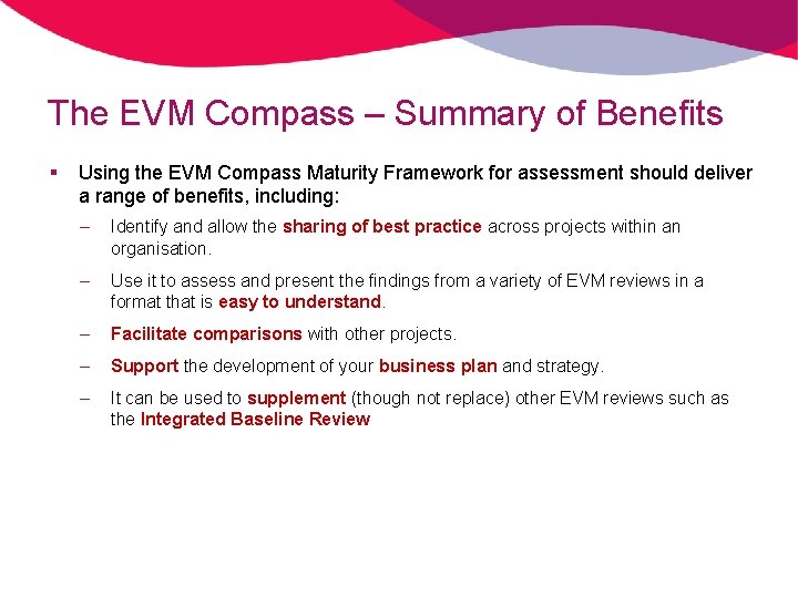 EVM Compass Assessing Increasing EVM Maturity within Projects