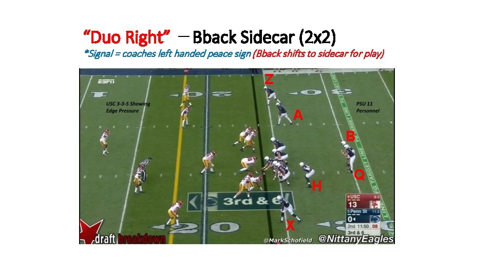 “Duo Right” – Bback Sidecar (2 x 2) *Signal = coaches left handed peace