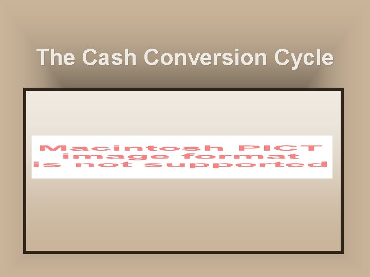 The Cash Conversion Cycle 