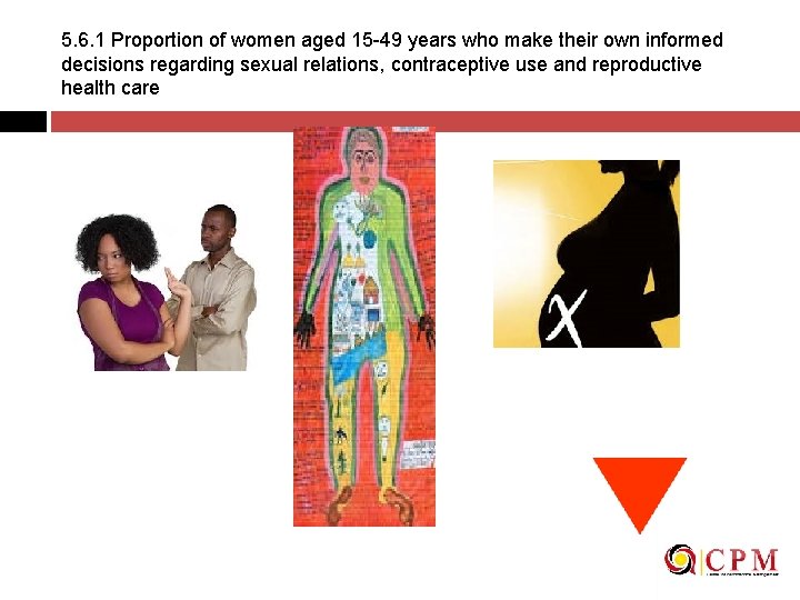 5. 6. 1 Proportion of women aged 15 -49 years who make their own