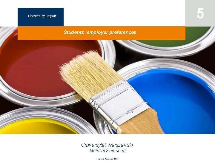 5 University Report Students’ employer preferences 42 Uniwersytet Warszawski Natural Sciences Copyright Universum 2010