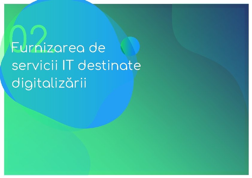 02. Furnizarea de servicii IT destinate digitalizării 