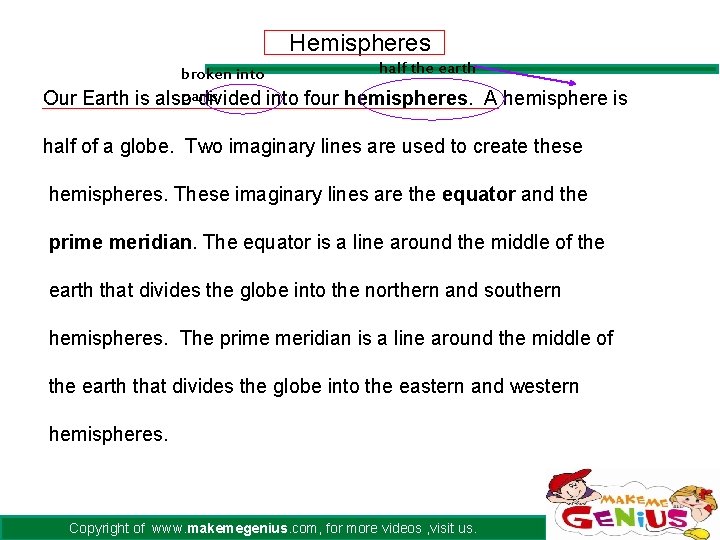 Hemispheres half the earth broken into parts Our Earth is also divided into four Hemispheres half the earth broken into parts Our Earth is also divided into four