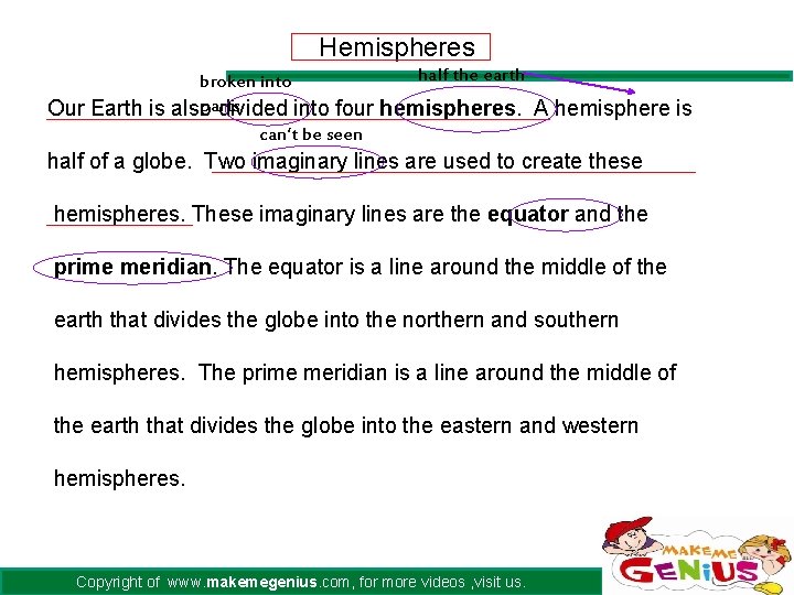 Hemispheres half the earth broken into parts Our Earth is also divided into four Hemispheres half the earth broken into parts Our Earth is also divided into four