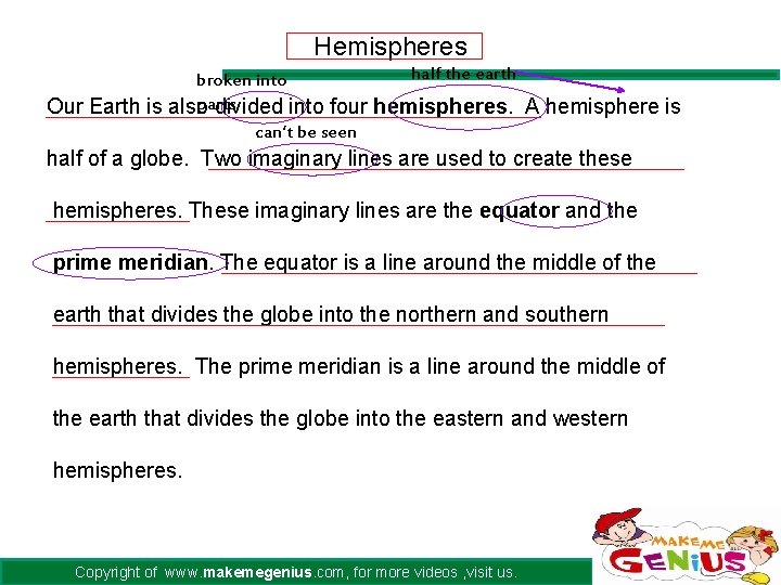 Hemispheres half the earth broken into parts Our Earth is also divided into four Hemispheres half the earth broken into parts Our Earth is also divided into four