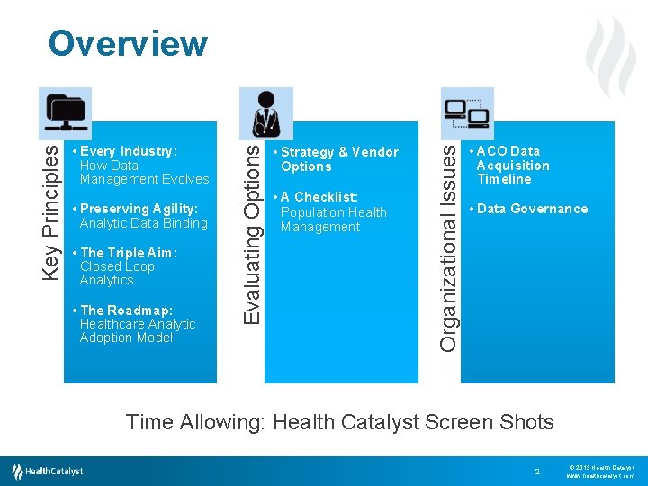  • Preserving Agility: Analytic Data Binding • The Triple Aim: Closed Loop Analytics