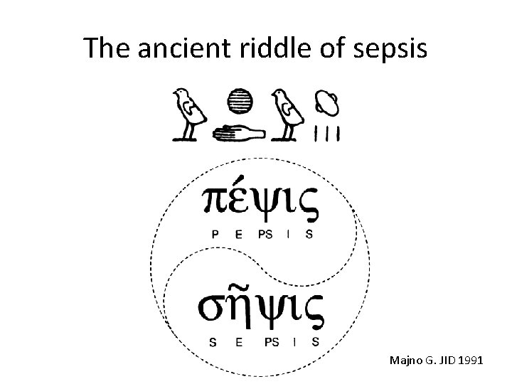 The ancient riddle of sepsis Majno G. JID 1991 