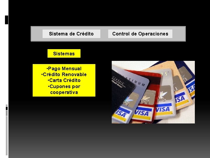 Sistema de Crédito Sistemas • Pago Mensual • Crédito Renovable • Carta Crédito •