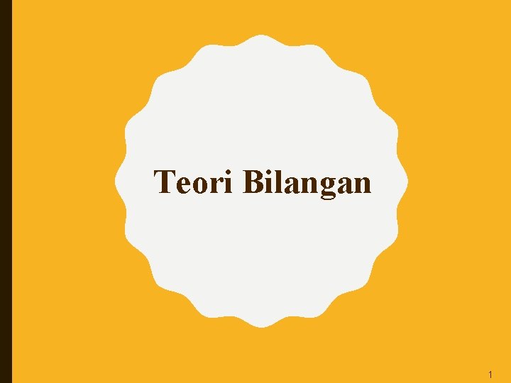 Teori Bilangan 1 