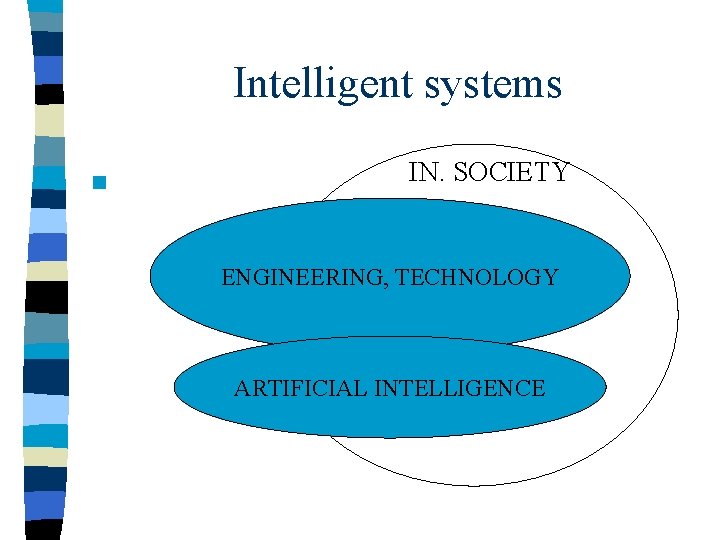 Intelligent systems n IN. SOCIETY ENGINEERING, TECHNOLOGY ARTIFICIAL INTELLIGENCE Intelligent systems n IN. SOCIETY ENGINEERING, TECHNOLOGY ARTIFICIAL INTELLIGENCE