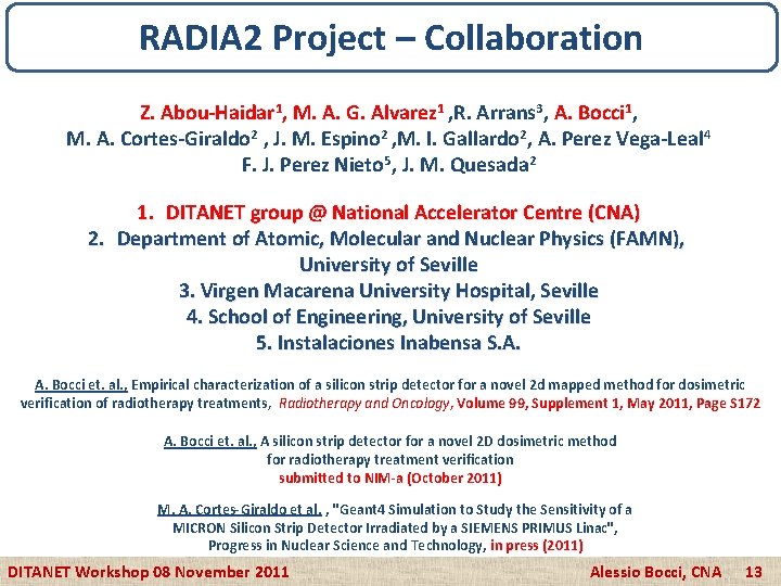 RADIA 2 Project – Collaboration Z. Abou-Haidar 1, M. A. G. Alvarez 1 ,