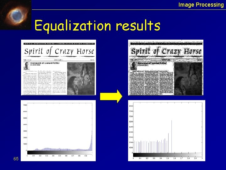 Image Processing Equalization results 65 