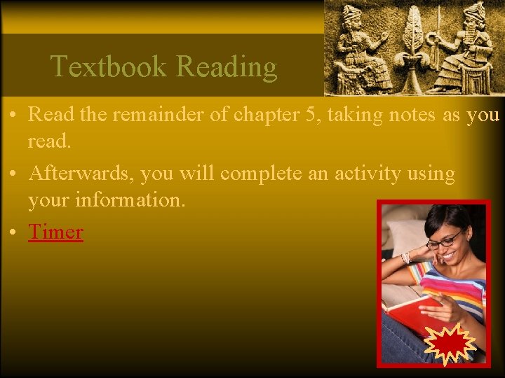 Textbook Reading • Read the remainder of chapter 5, taking notes as you read.