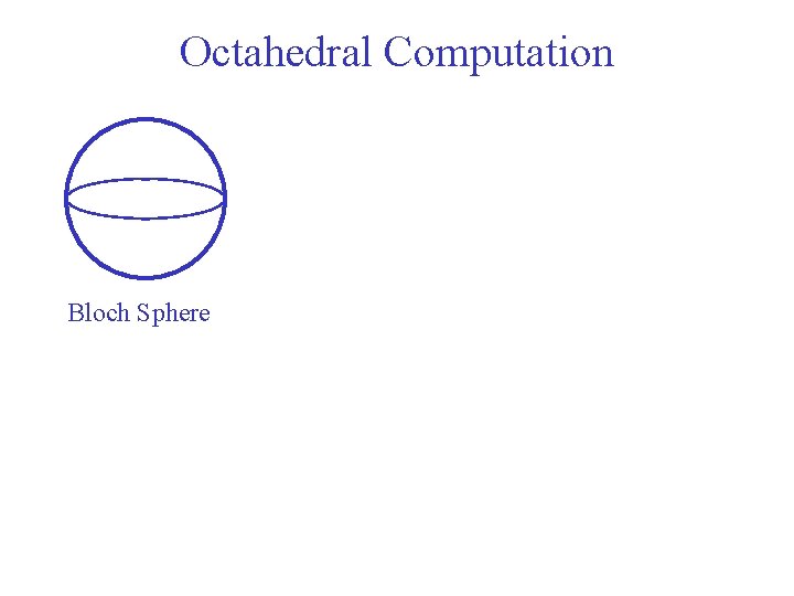 Octahedral Computation Bloch Sphere 