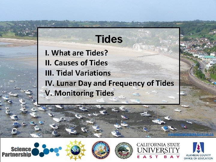 Tides I. What are Tides? II. Causes of Tides III. Tidal Variations IV. Lunar