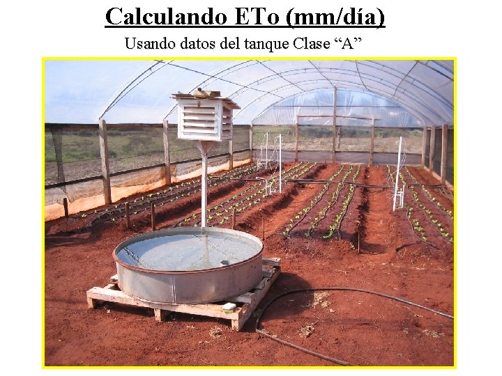 Calculando ETo (mm/día) Usando datos del tanque Clase “A” 16 