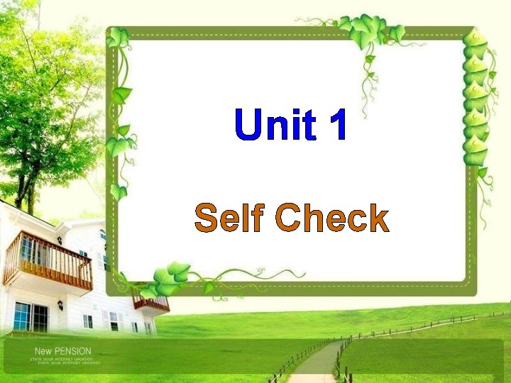 Unit 1 Self Check 