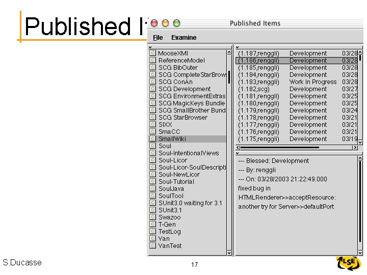 Published Items S. Ducasse 17 