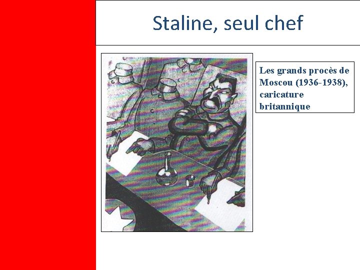 Staline, seul chef Les grands procès de Moscou (1936 -1938), caricature britannique 