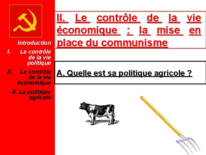 Introduction I. Le contrôle de la vie politique II. Le contrôle de la vie