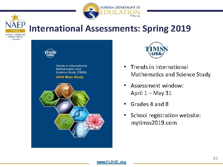 International Assessments: Spring 2019 • Trends in International Mathematics and Science Study • Assessment International Assessments: Spring 2019 • Trends in International Mathematics and Science Study • Assessment